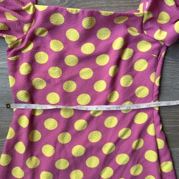 Stine Goya Will Polka Dot Mini Dress pink yellow Medium - Picture 11 of 13